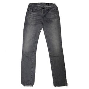 AG Jeans The Prima Ankle Cigarette Jeans Size 25R Vintage Grey Raw Hem